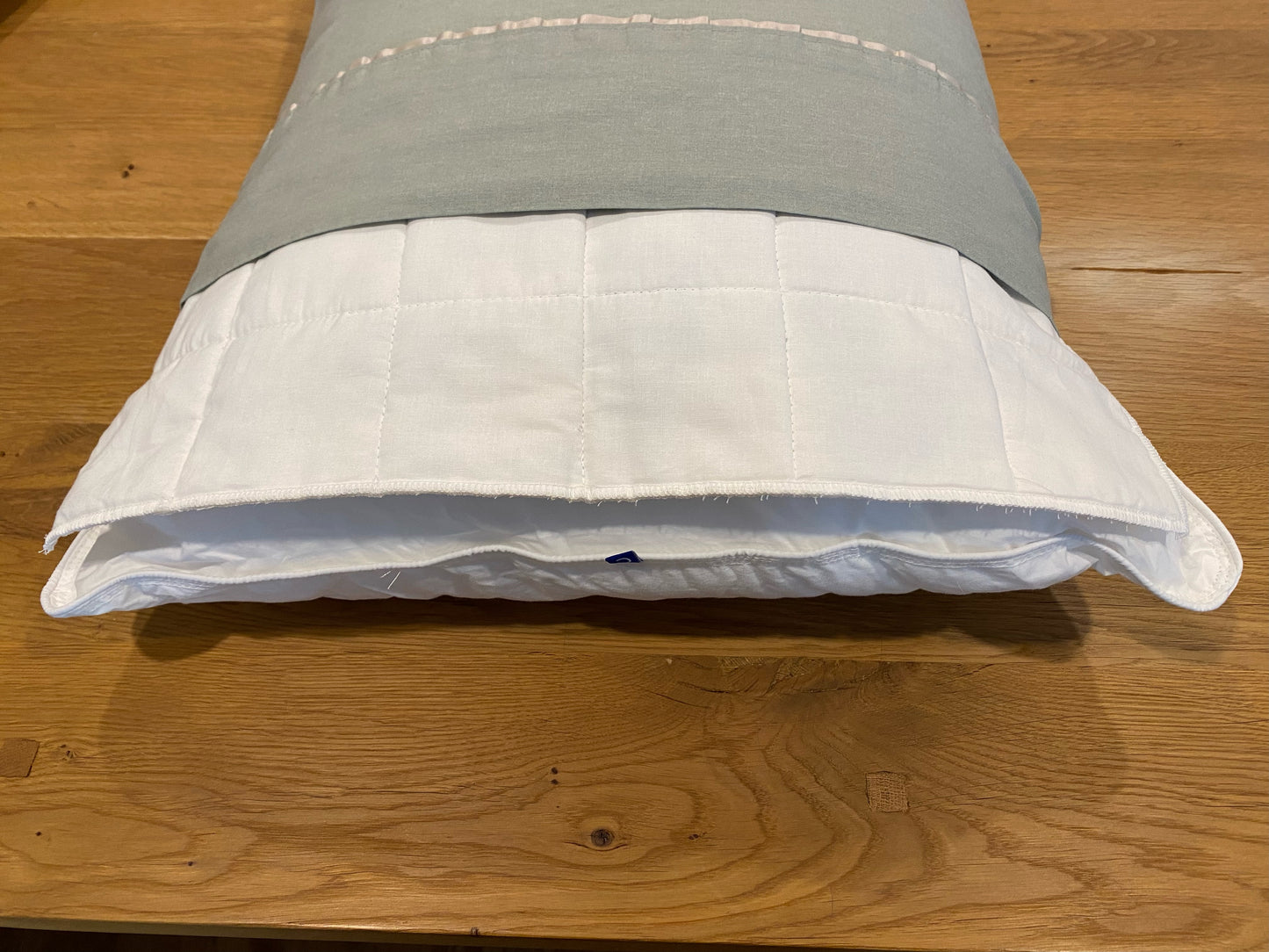 An Organic Lavender filled 100% cotton quilted pillow insert - 20in. x 28in. (to be used inside a jumbo pillow case)