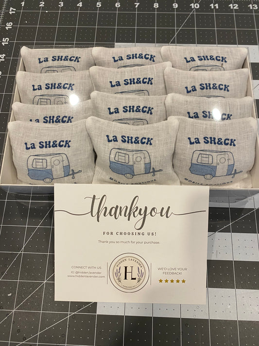 Business logo customizable lavender sachet
